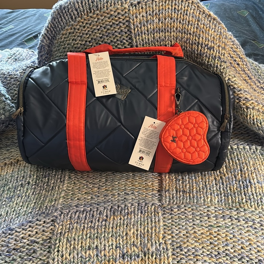 LUG Rowboat Duffel Bag with matching heart pouch